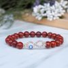 Red Jasper Infinity Charm Bracelet