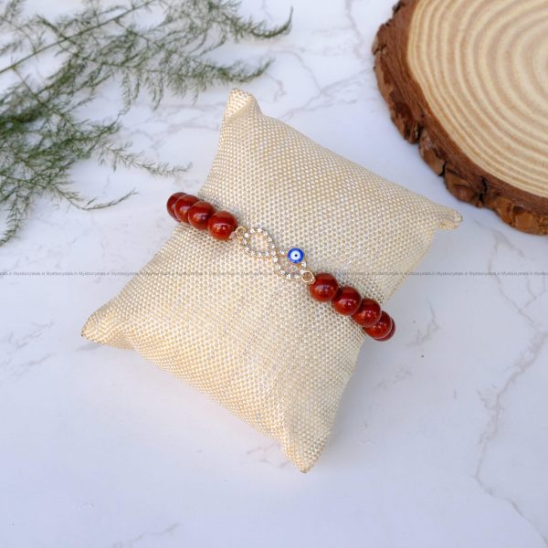 Red Jasper Infinity Charm Bracelet