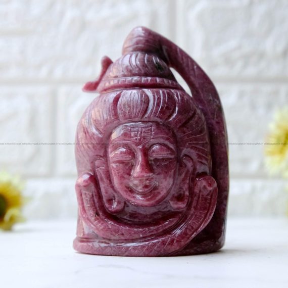 Rhodochrosite Shiva Head