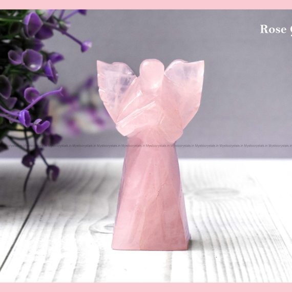 Rose Quartz Crystal Arc Angel