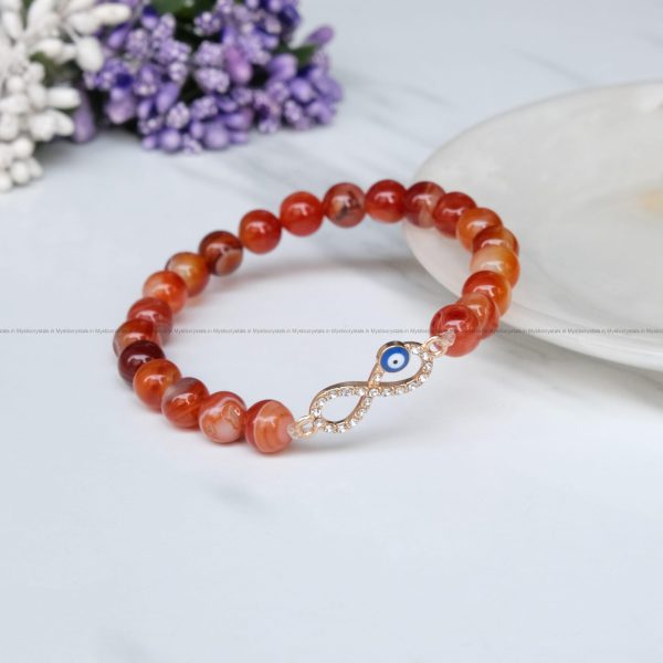 Red Sulemani Infinity Charm Bracelet