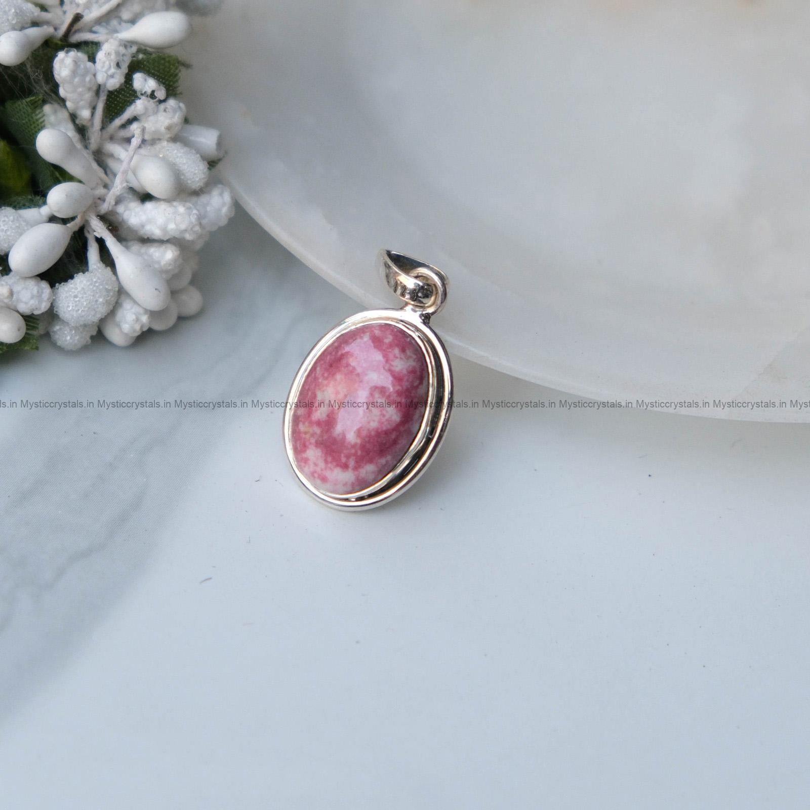 Thulite Pure Silver Pendants