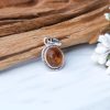 Amber Pure Silver Pendants