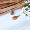 Amber Pure Silver Pendants