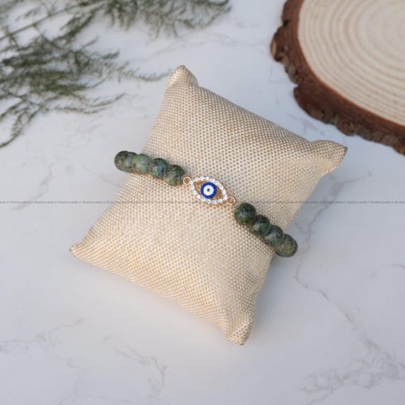 African Turquoise (Firoza) Evil Eye Charm Bracelet