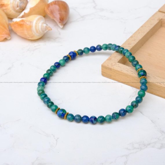 Azurite with Malachite Anklet
