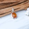 Amber Pure Silver Pendants