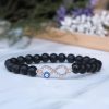 Black Matte Infinity Charm BraceletBlack Matte Infinity Charm Bracelet