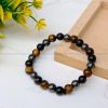 Black Obsidian Tiger Eye & Hematite Combo Bracelet
