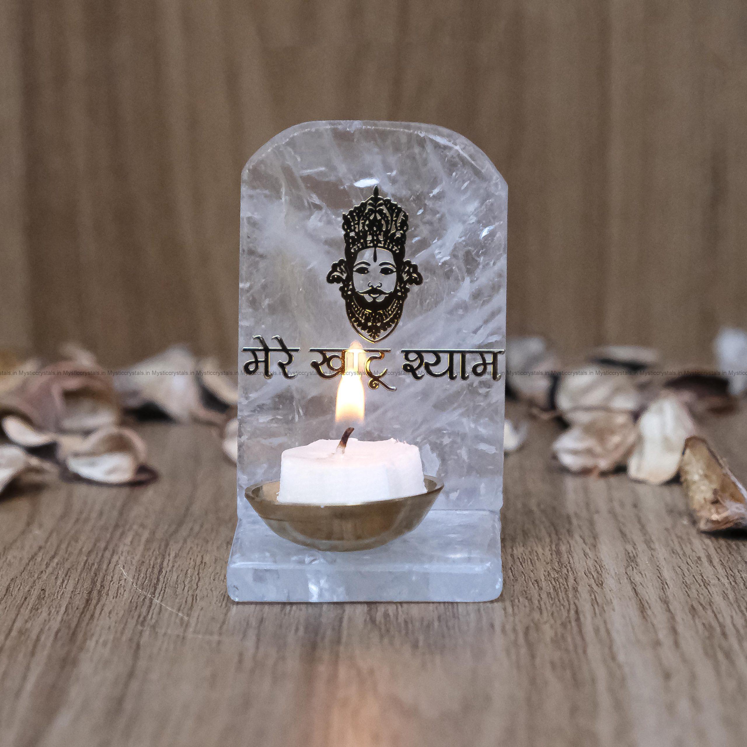 Khatu Shyam Clear Quartz Blessing Stone