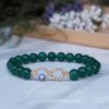 Green Aventurine Infinity Charm Bracelet