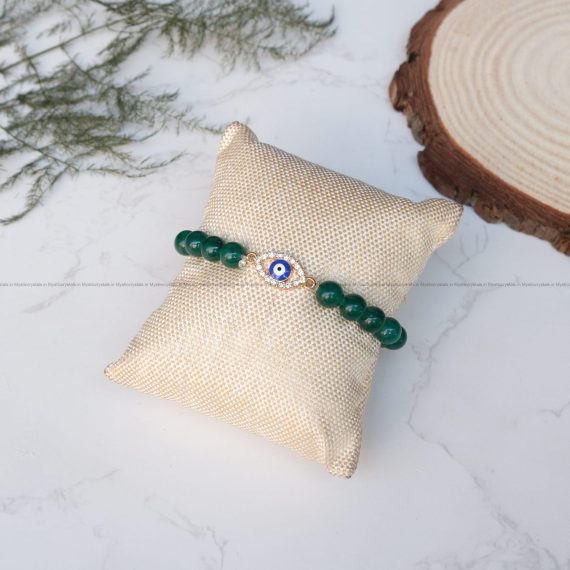 Green Aventurine Evil Eye Charm Bracelet