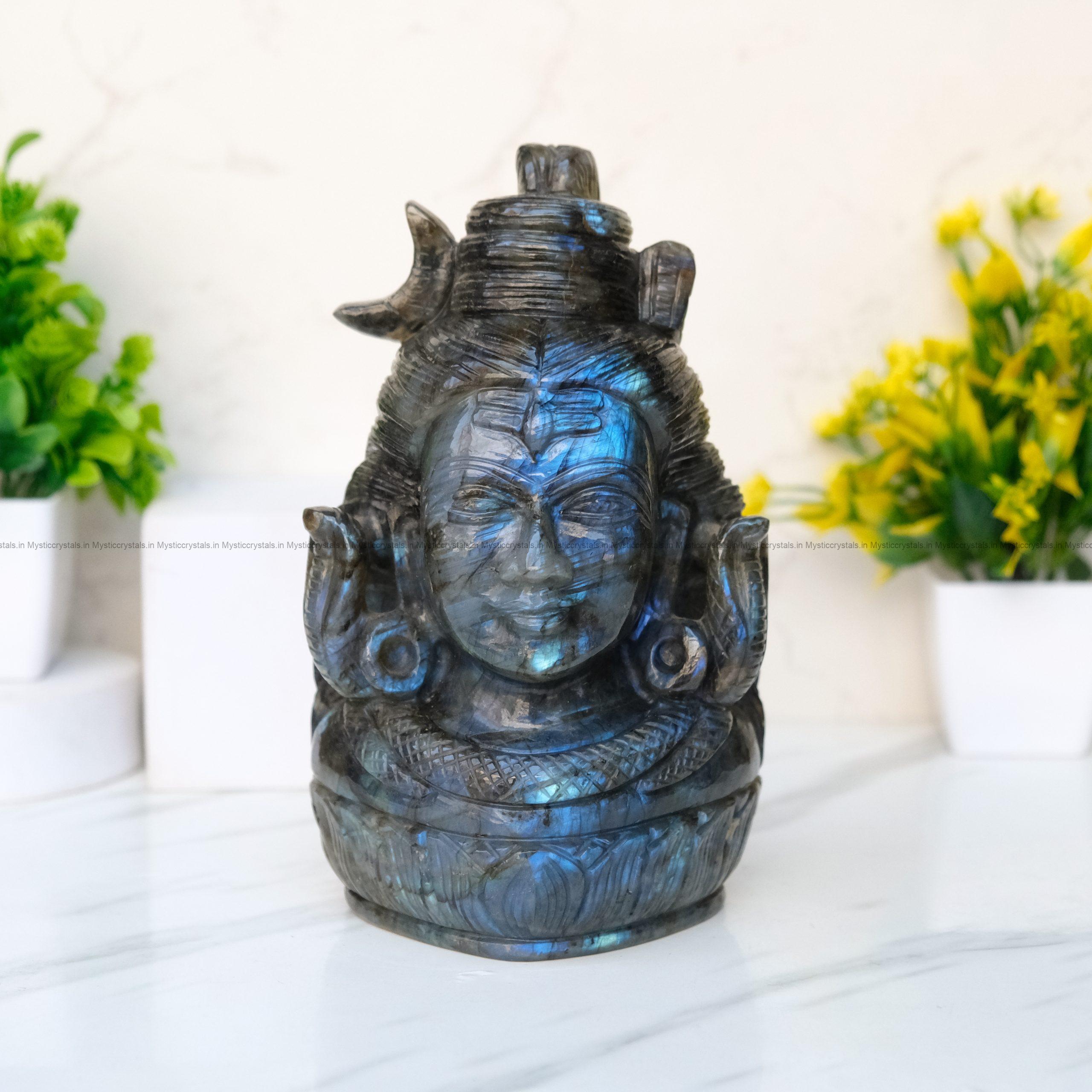 Labradorite Crystal Lord Shiva Head