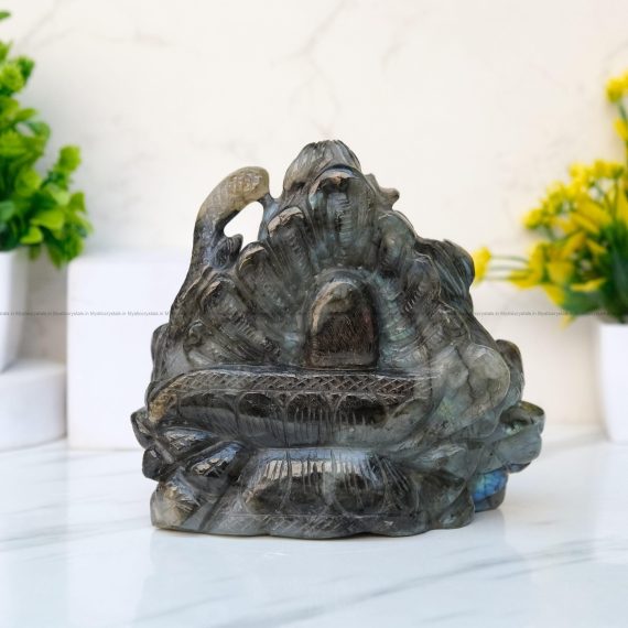 Labradorite Shiva Idol for Meditation and Spiritual Protection