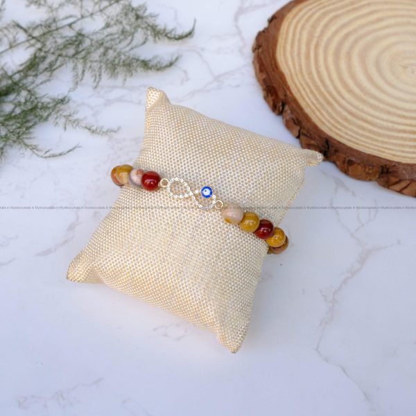 Mookaite Infinity Charm Bracelet