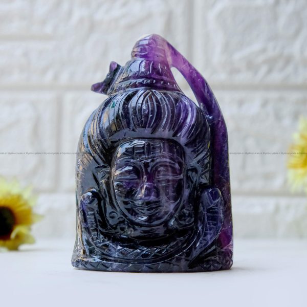 Purple Fluorite Crystal Shiva Head