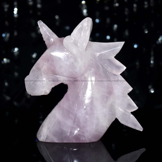 Rose Quartz Crystal Unicorn