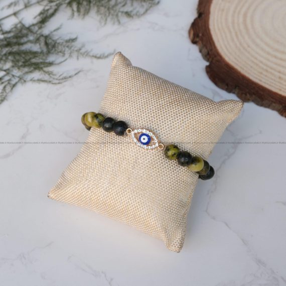 Serpentine Evil Eye Charm Bracelet