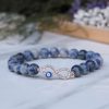 Sodalite Infinity Charm Bracelet