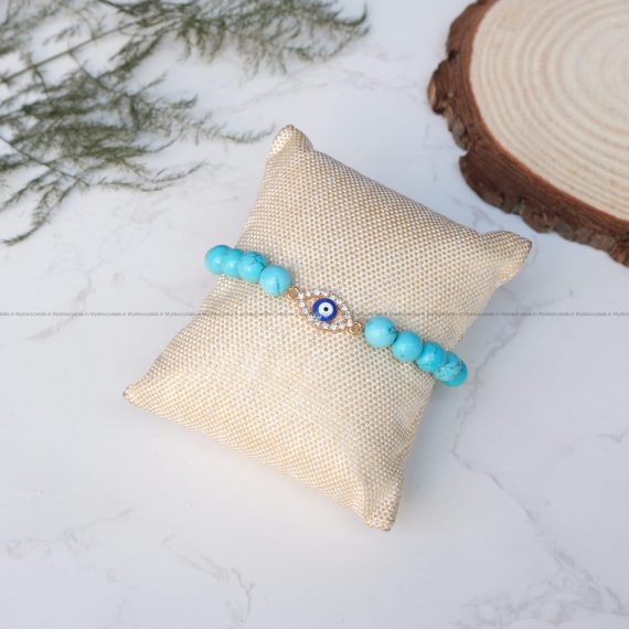Turquoise Evil Eye Charm Bracelet