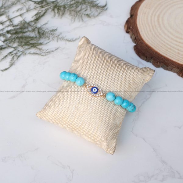 Turquoise Evil Eye Charm Bracelet