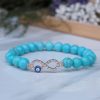 Turquoise Infinity Charm Bracelet