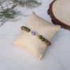 Unakite Evil Eye Charm Bracelet