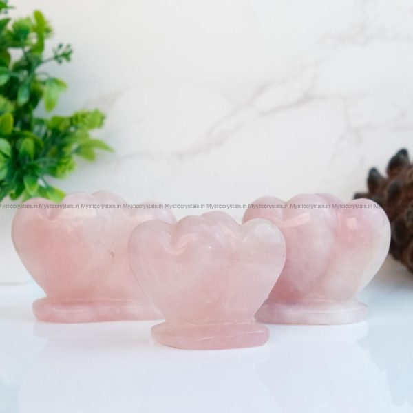 Rose Quartz Double Heart