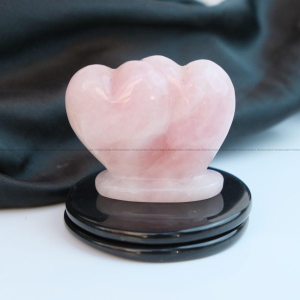 Rose Quartz Double Heart