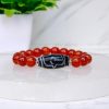 Carnelian with Tibetan 3 Eye Dzi Bead Bracelet