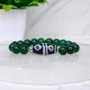 Green Aventurine with Tibetan 3 Eye Dzi Bead Bracelet