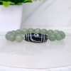 Green Aventurine with Tibetan 3 Eye Dzi Bead Bracelet