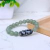Green Aventurine with Tibetan 3 Eye Dzi Bead Bracelet