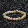 Green Flower Carnelian Bracelet
