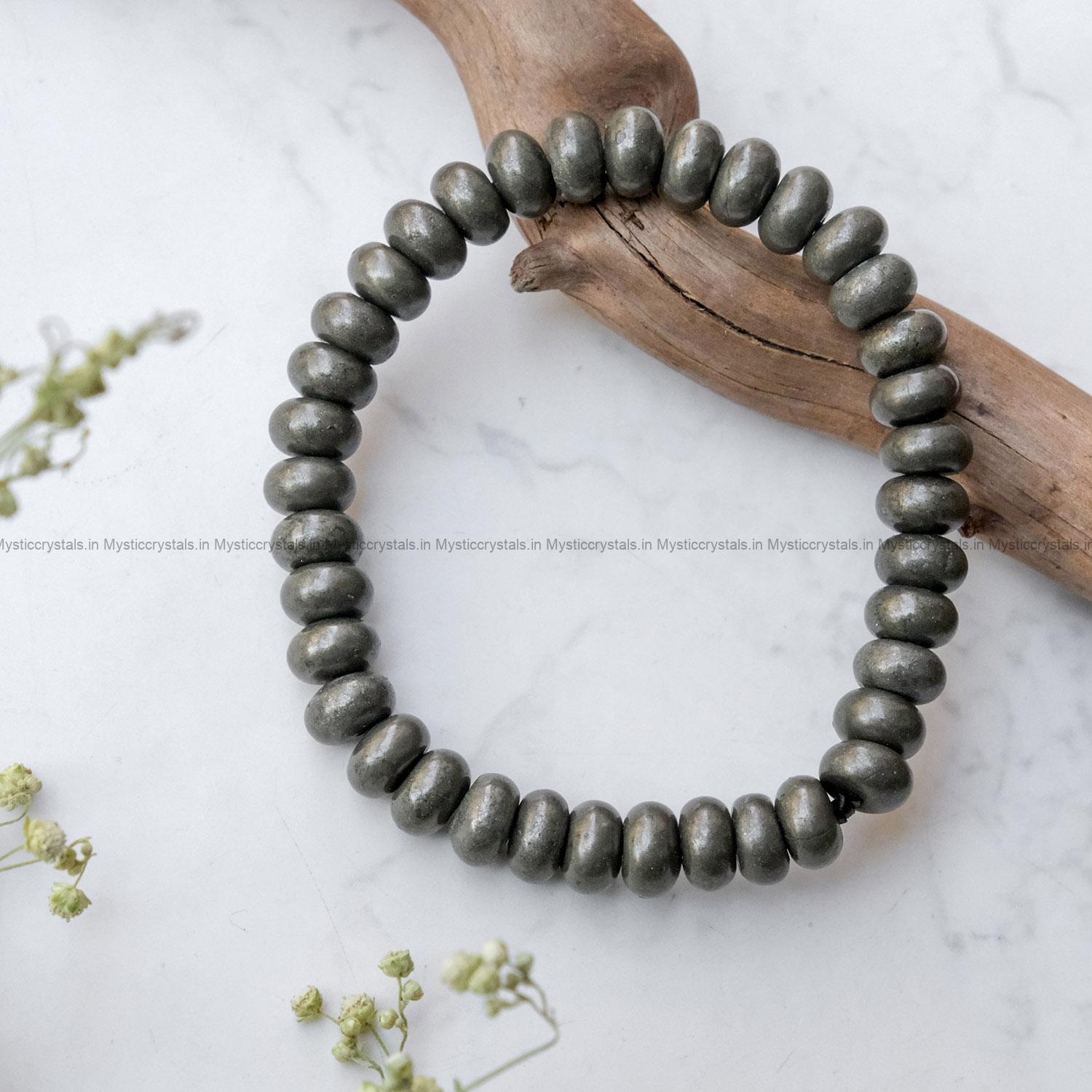 Golden Pyrite Button Bracelet