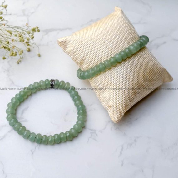 Green Aventurine Button Bracelet