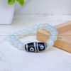 Opalite with Tibetan 3 Eye Dzi Bead Bracelet - Image 2