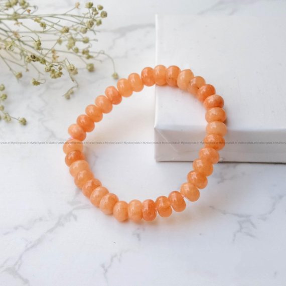 Orange Aventurine Rondelle beads Bracelet
