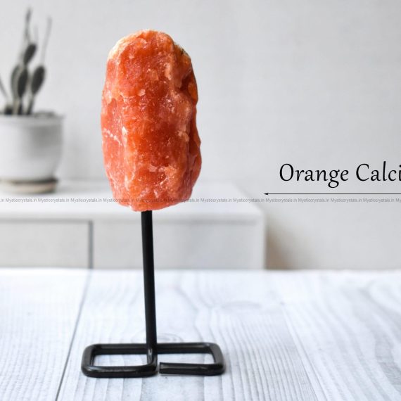 Orange Calcite Standing Raw