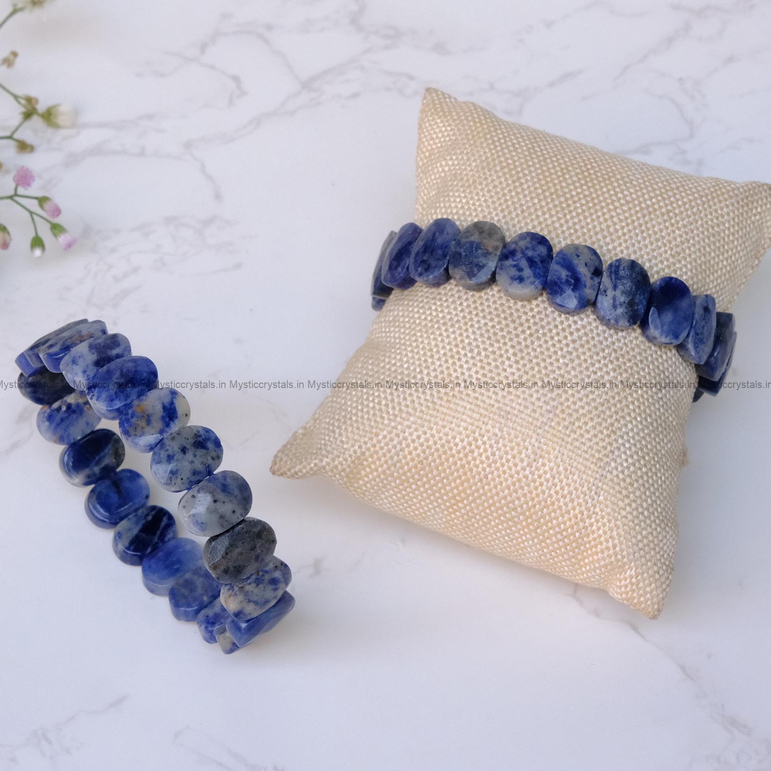 Sodalite Oval Faceted Bracelet - Image 2