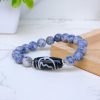 Sodalite with Tibetan 3 Eye Dzi Bead Bracelet - Image 2