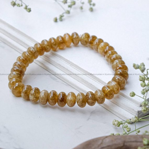 Yellow Apatite Rondelle beads Bracelet