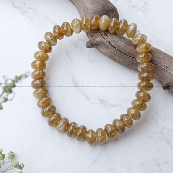 Yellow Apatite Rondelle beads Bracelet