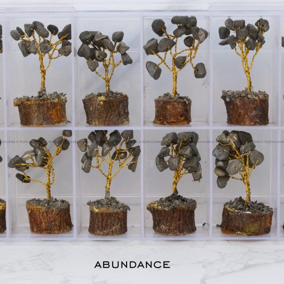 Golden Pyrite Bonsai Tree Set for Abundance