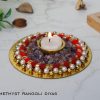 Amethyst Rangoli Crystal Diya