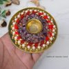 Amethyst Rangoli Crystal Diya