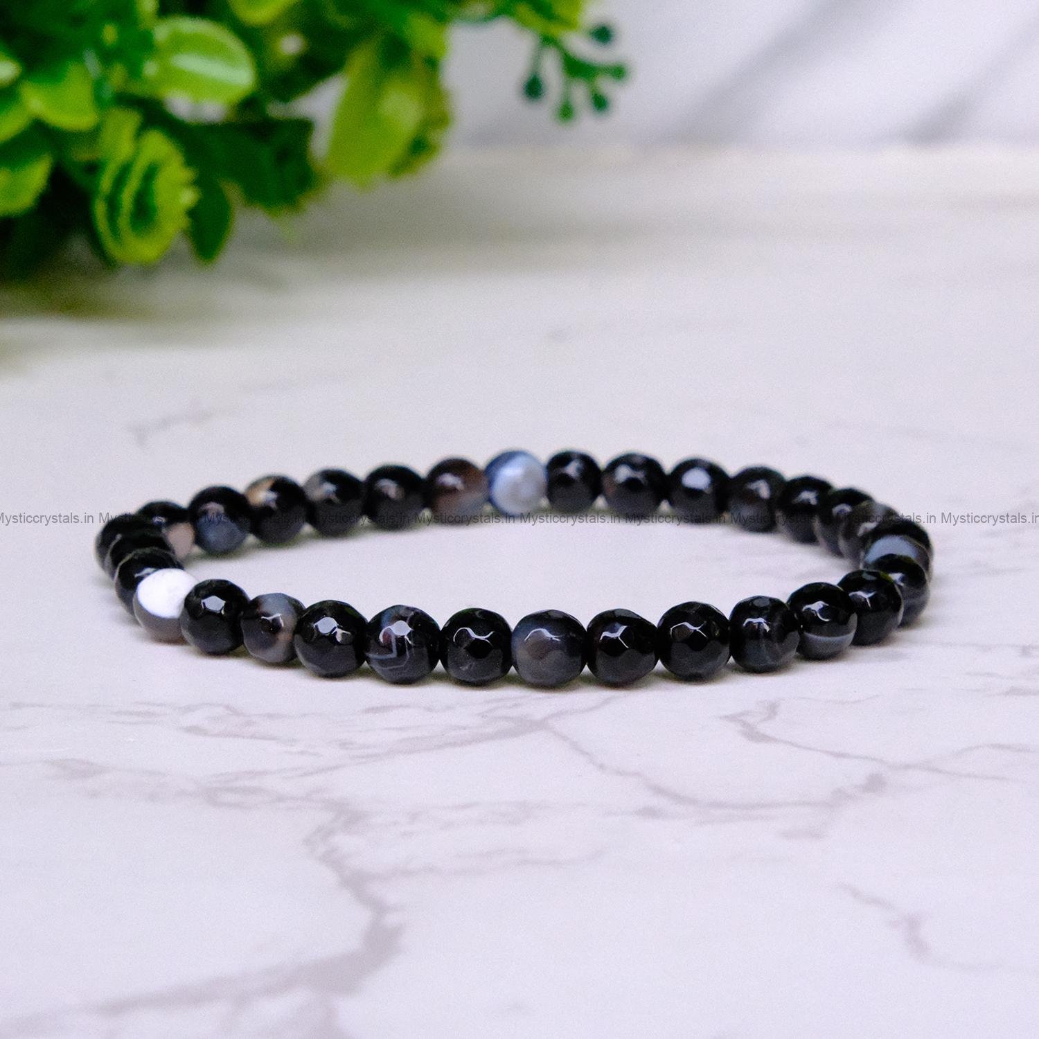 Black Sulemani 6 mm Diamond Cut Bracelet