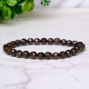 Bronzite 6 mm Diamond Cut Bracelet