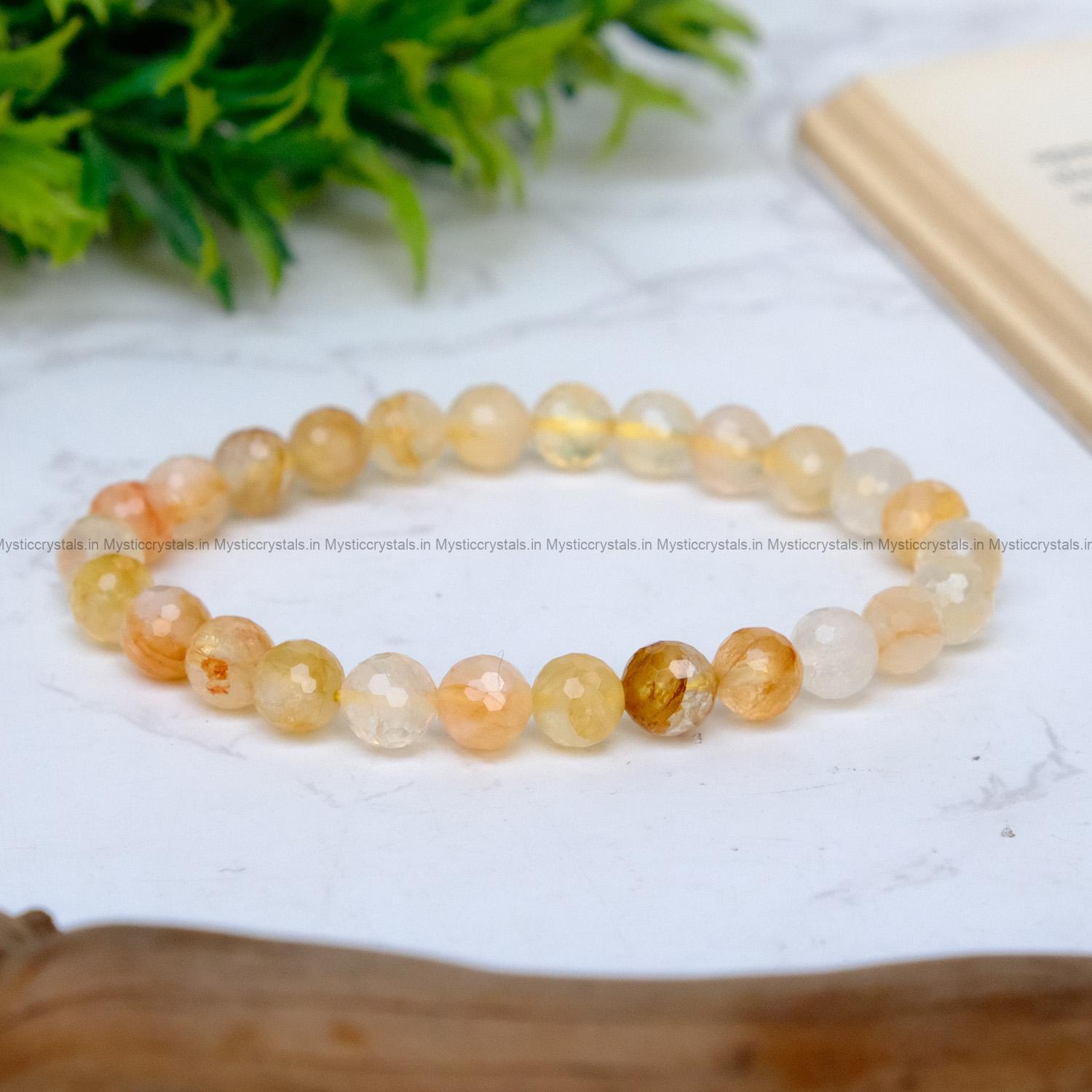 Yellow Fire Azeztulite Bracelet