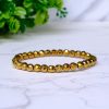 Golden Hematite Diamond Cut Bracelet